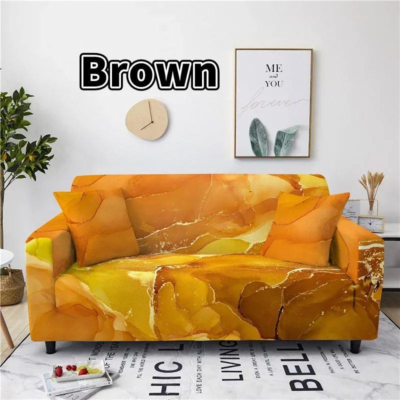 Abstract Marble Sofa Cover for Living Room Spandex Stretch Couch Cover Sofa Slipcovers Armchairs Cover Furniture Protector