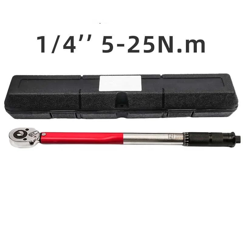 5-25N.m Torque Wrench 1/4 Precise Reversible Ratchet Torques Key Professional Bicycle Motorcycle Car Automotive Tool