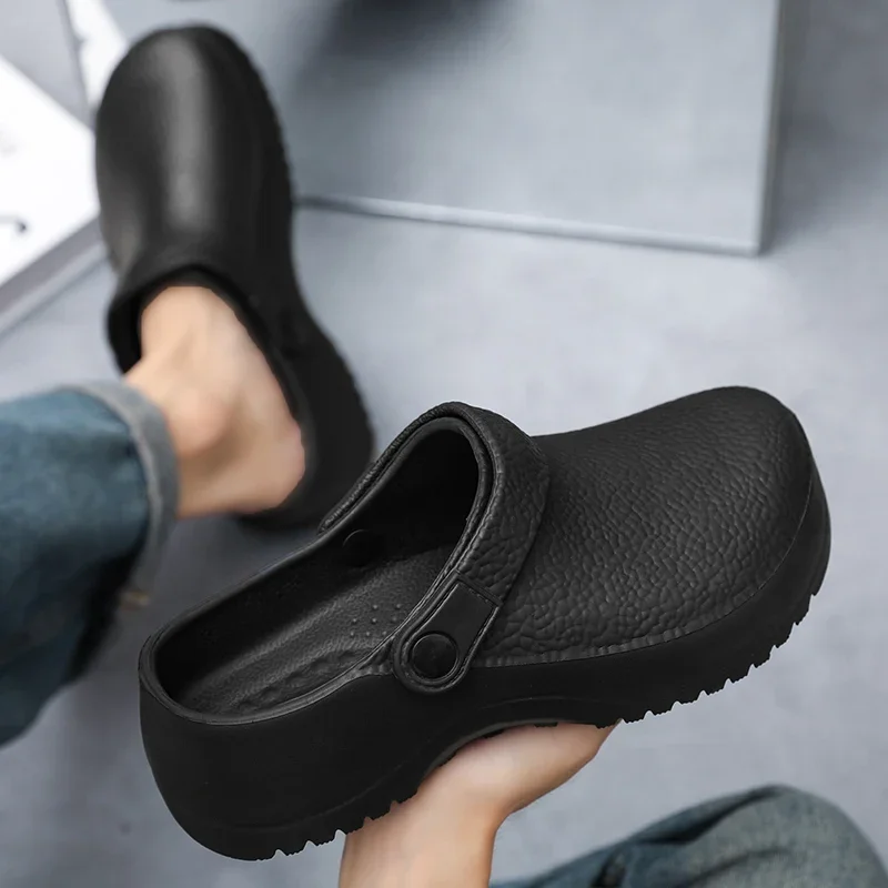 men chef shoes man garden clogs outdoor casual slipper sandal water-proof work shoes women garden shoe non-slip kitchen shoe