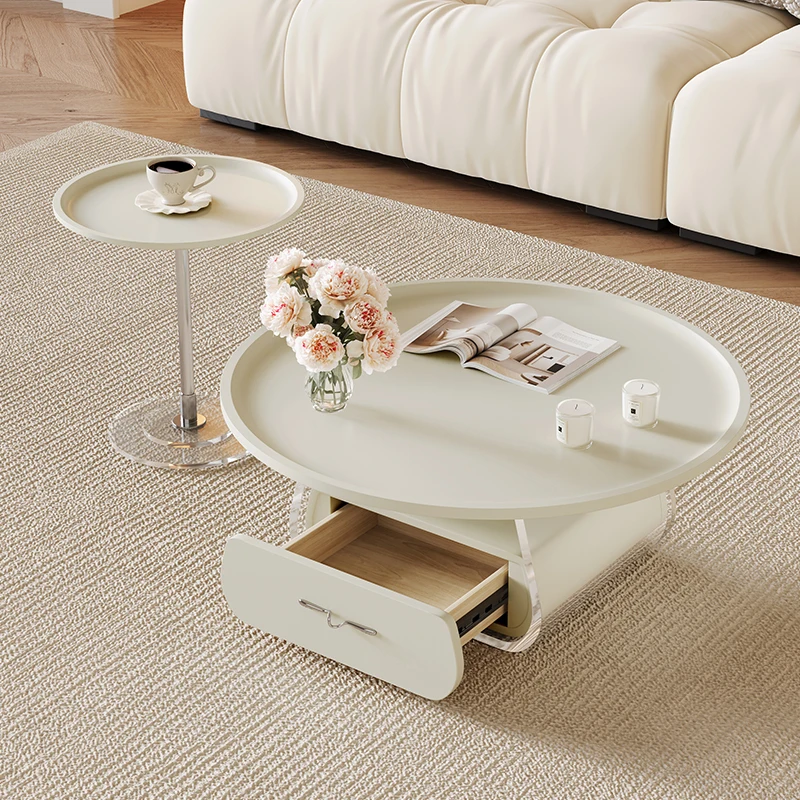 m Modern Cream Style Sofa Table Nordic Creative Design Solid Wood Coffee Table Living Room Bedroom Home Furniture m