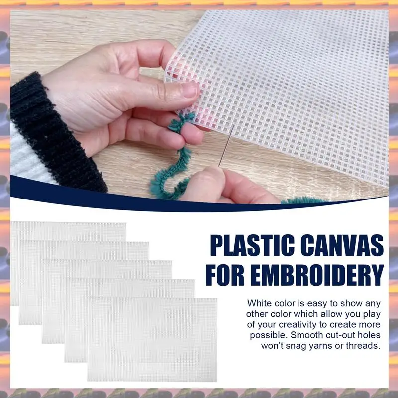

(Flash Sale) 10PCS Mesh Plastic Canvas Sheets 19.6X13 Inch For Embroidery Crafting, Acrylic Yarn Crafting, Knit And Crochet Proj