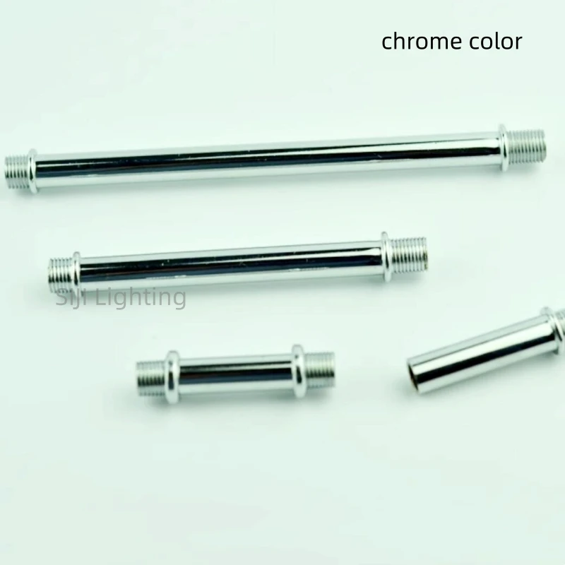 Iron Tube M10 Tooth Tube Connecting Pipe Screw Hollow Straight Rod with Thread Pipe Both Ends Thread Metal Desk Lamp Tube Rod