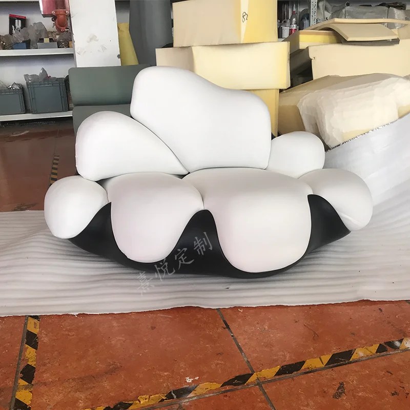 Modern designer creative fiberglass cloud sofa lamp luxury art living room leisure sofa chair