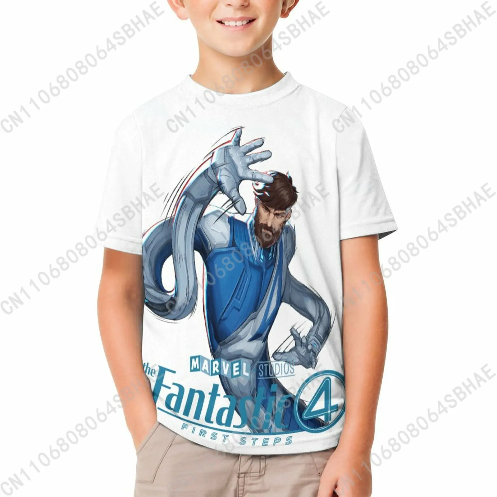 

Marvel Mister Fantastic T Shirt Boy Girl Short Sleeve Print Cotton TShirt Comfortable Crew Neck Children Child Tee Cosplay