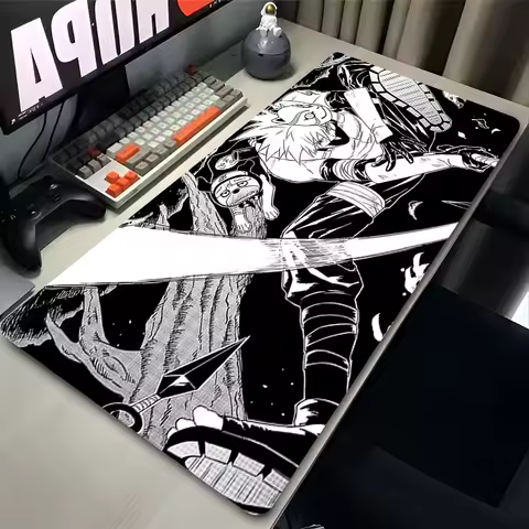 Japan Hot Anime Mouse Pad Laptop Black And White Manga Keyboard Rug PC N-narutoS Cool K-kakashi Gaming Mousepad Hatake Desk Mat