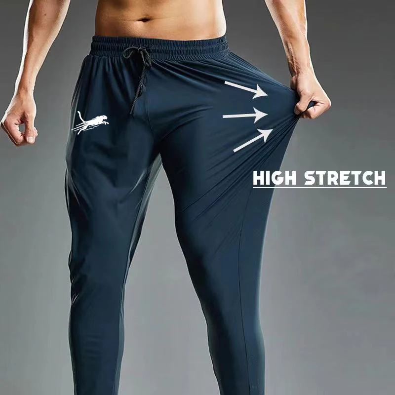 Men\'s Running Pants Sports Stretch Jogging Fitness Training Tight Fitting Pants Quick Drying Thin Sportswear Training Sports