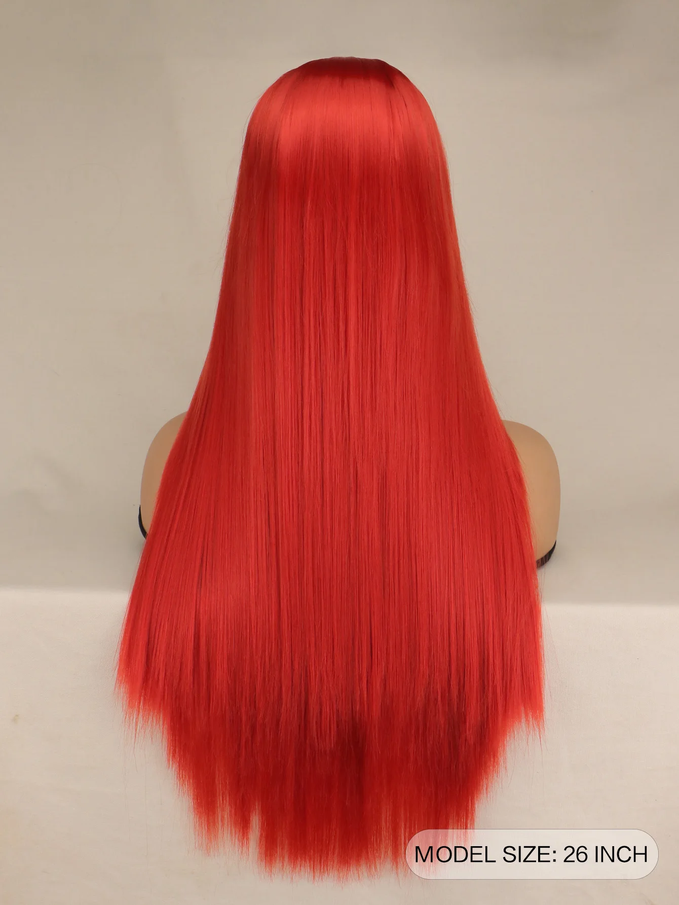 باروكات حمراء للنساء، شعر مستعار طويل مستقيم للاستخدام اليومي لحفلات الهالوين حورية البحر