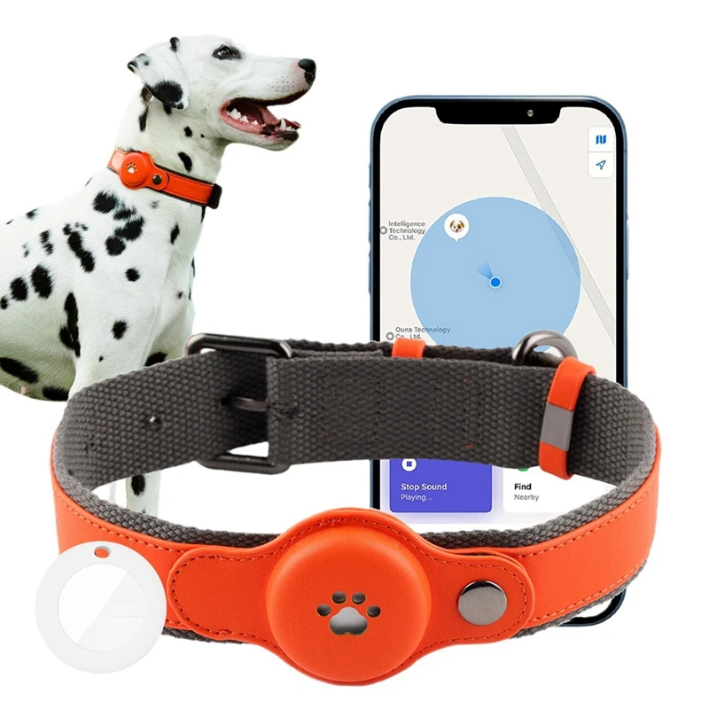 Best IP67 Waterproof Tracker Collar For Dogs, Location Pet Tracking Smart Collar Only Works With For Apple Find My