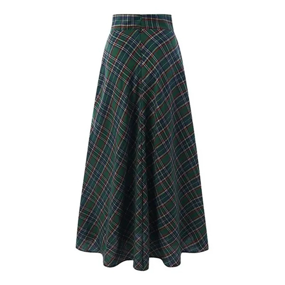 Casual Outings Plaid Skirt High Waist Casual Skirt Skirt Simple Basic Skirt Microelasticity Suitable For Daily Use