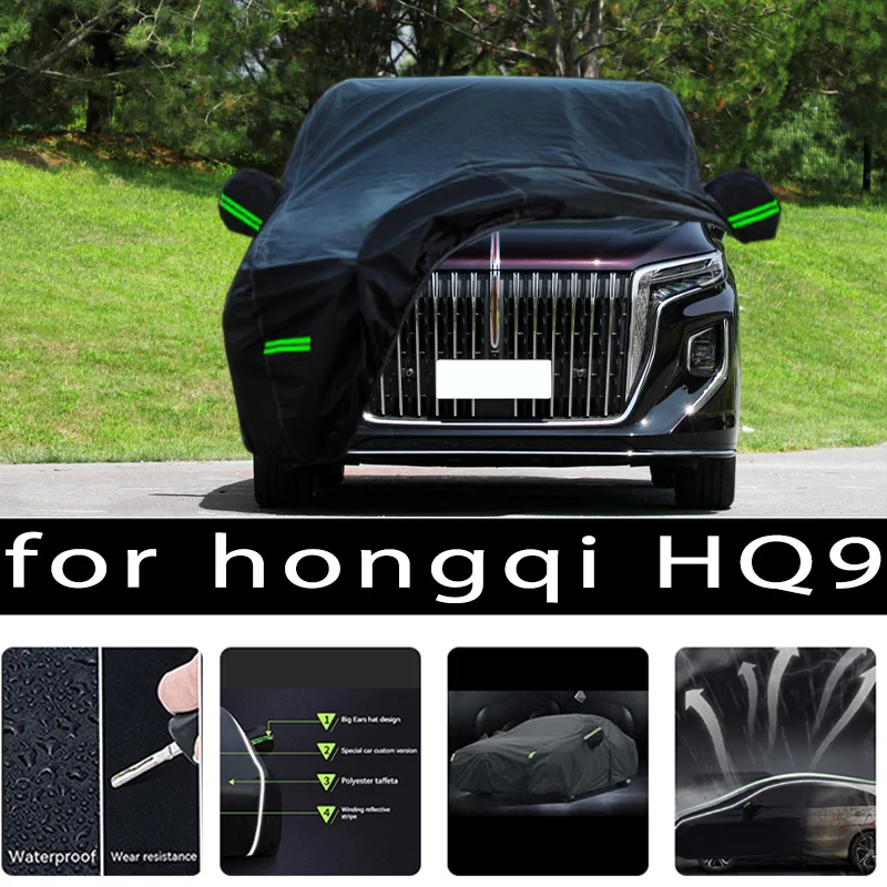 For HongQi  HQ9 Outdoor Protection Full Car Covers Snow Cover Sunshade Waterproof Dustproof Exterior Car accessories