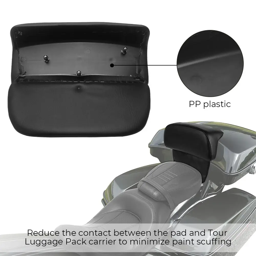 Tour Pack Back Pad Trunk Top Case Backrest Pads For Harley Touring Road King Street Electra Glide Ultra Limited CVO 2014-up view 6