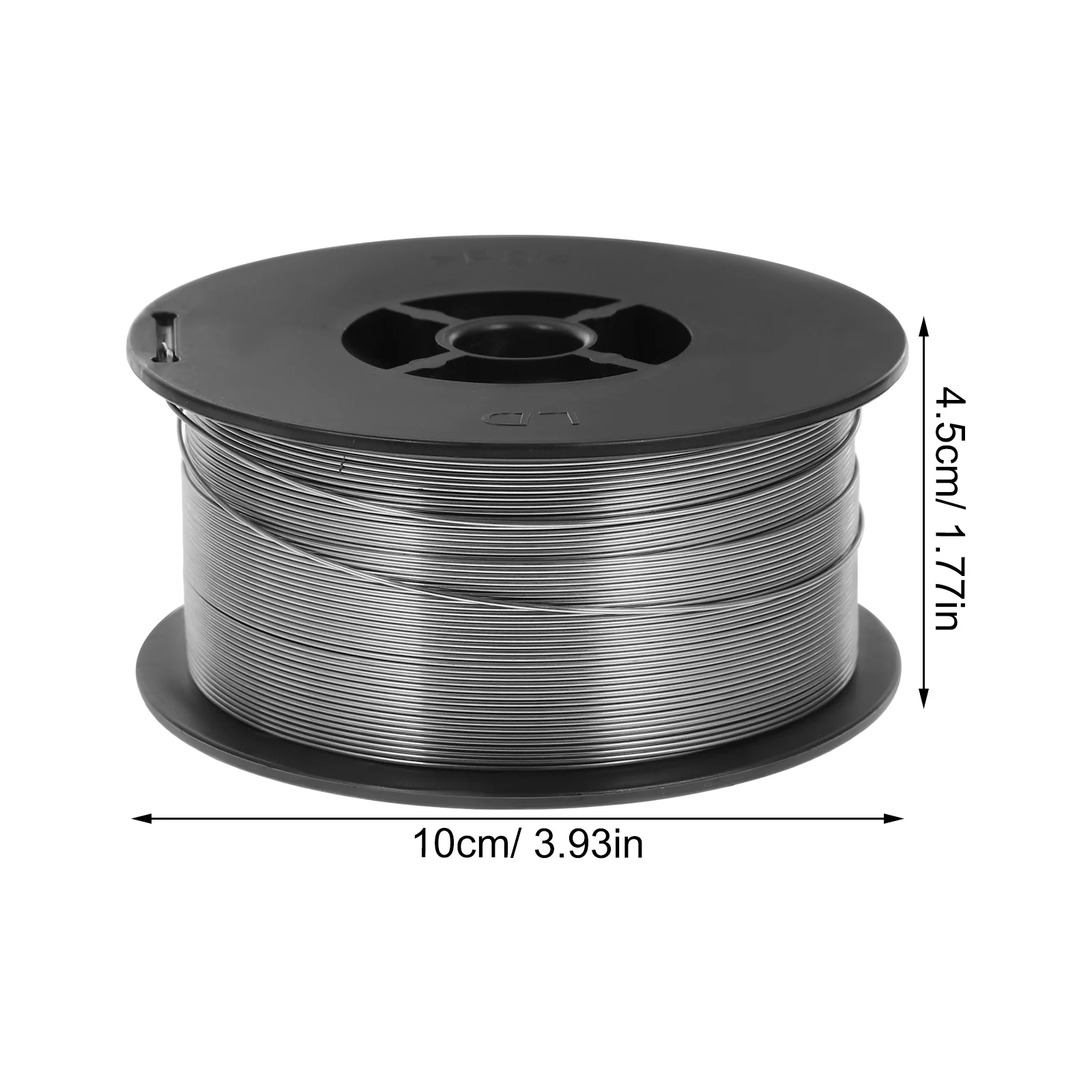 Bobina di filo per saldatura Mig in acciaio al carbonio senza gas Bobina di filo con anima senza gas 08 mm 1 kg (Argento) Filo per saldatura senza gas