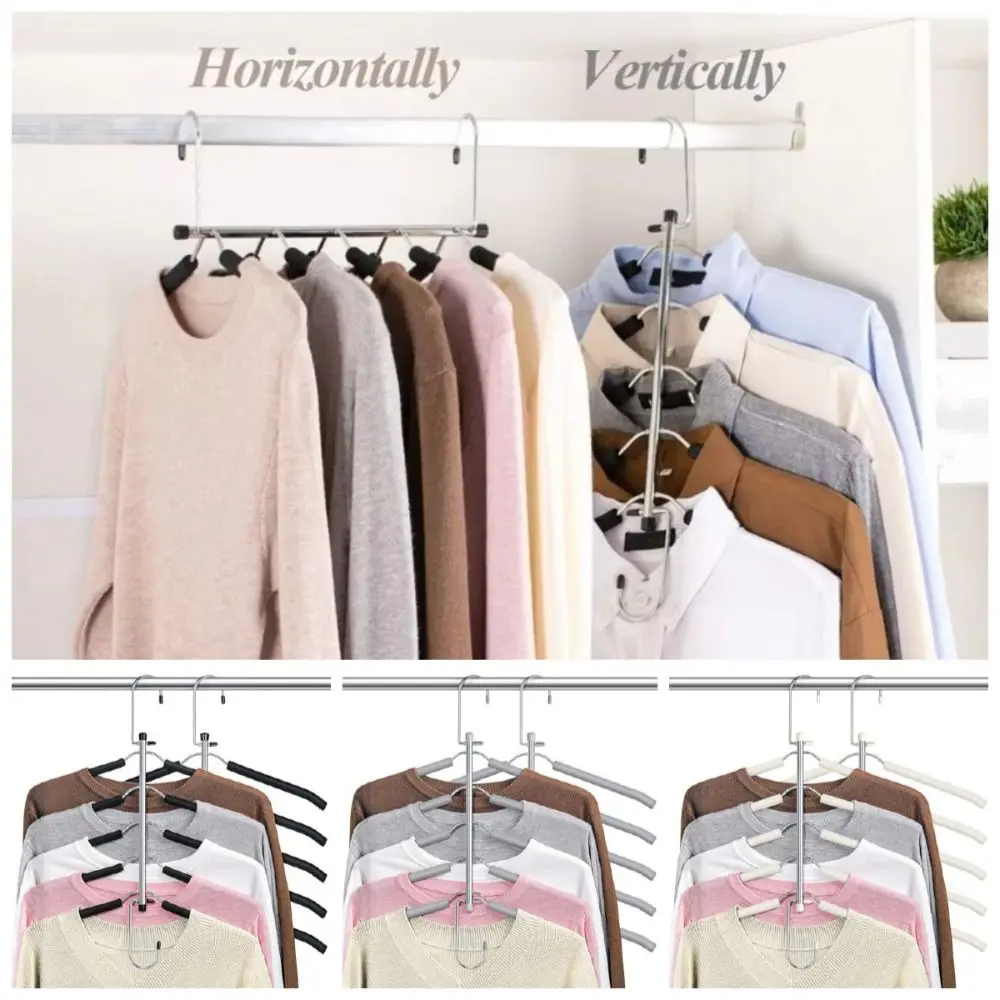 5 in 1 Multi-Layer Hanger Traceless Multifunctional Space Saving Hanger Heavy-Duty Creative Closet Organizer Household