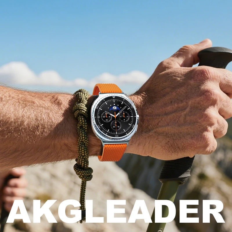 الفاخرة فلوروروبر حزام لسامسونج غالاكسي Watch8 الكلاسيكية 46 مللي متر الرياضة لينة الفرقة ل غالاكسي ساعة 8 40 44 مللي متر اكسسوارات سوار