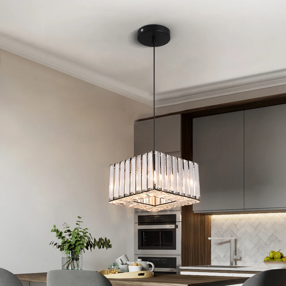 Led Pendant Light Modern Crystal Chandelier Kitchen Island Ceiling Lamp Dining Table Lustre Aisle Home Decor Corridor Fixture