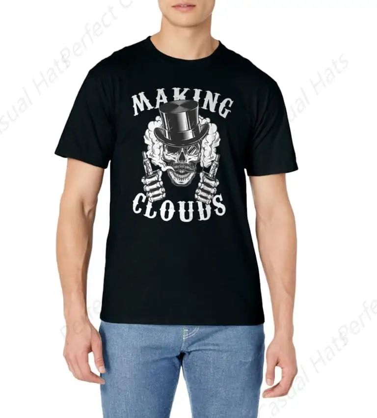 Vape Making Clouds Vaping Gift for Mod Vaper T-Shirt O-Neck Printed  High Quality Tees Top