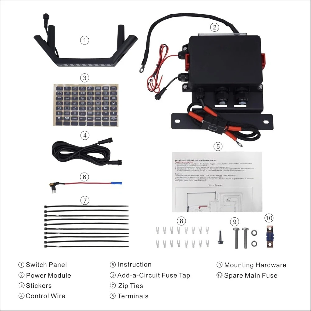 لوحة مفاتيح مقبض المقبض JL800 متوافقة مع JL 2018 2023 Gladiator 2020 2023
