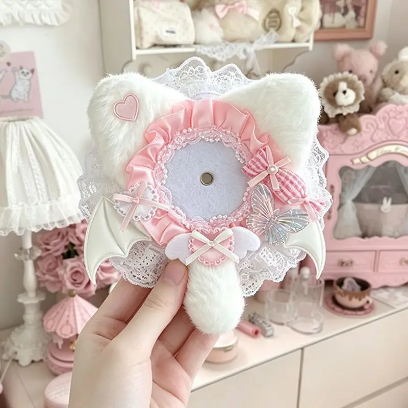 Cute Cat Ears Badge Holder. Luxury Cute Character Goods Decoration. Hand Made Fill Ita Bag Accessories, Anime Cosplay Crafts