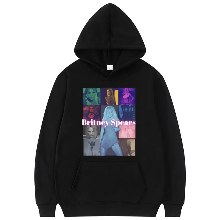 Singer Britney Spears The Eras Tour Graphic Print Hoodie Male Fashion Casual Hoodies Men Women Y2k Vintage Oversized Sweatshirt