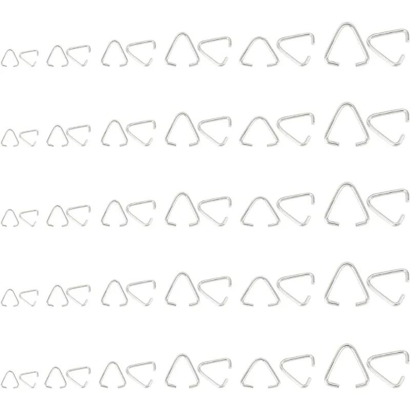 

360 шт., 6 размеров, треугольные открытые кольца для прыжков, зажим для зажима, подвеска в виде капель, подвеска с открытой треугольной пряжкой, подвеска из бисера, разъем