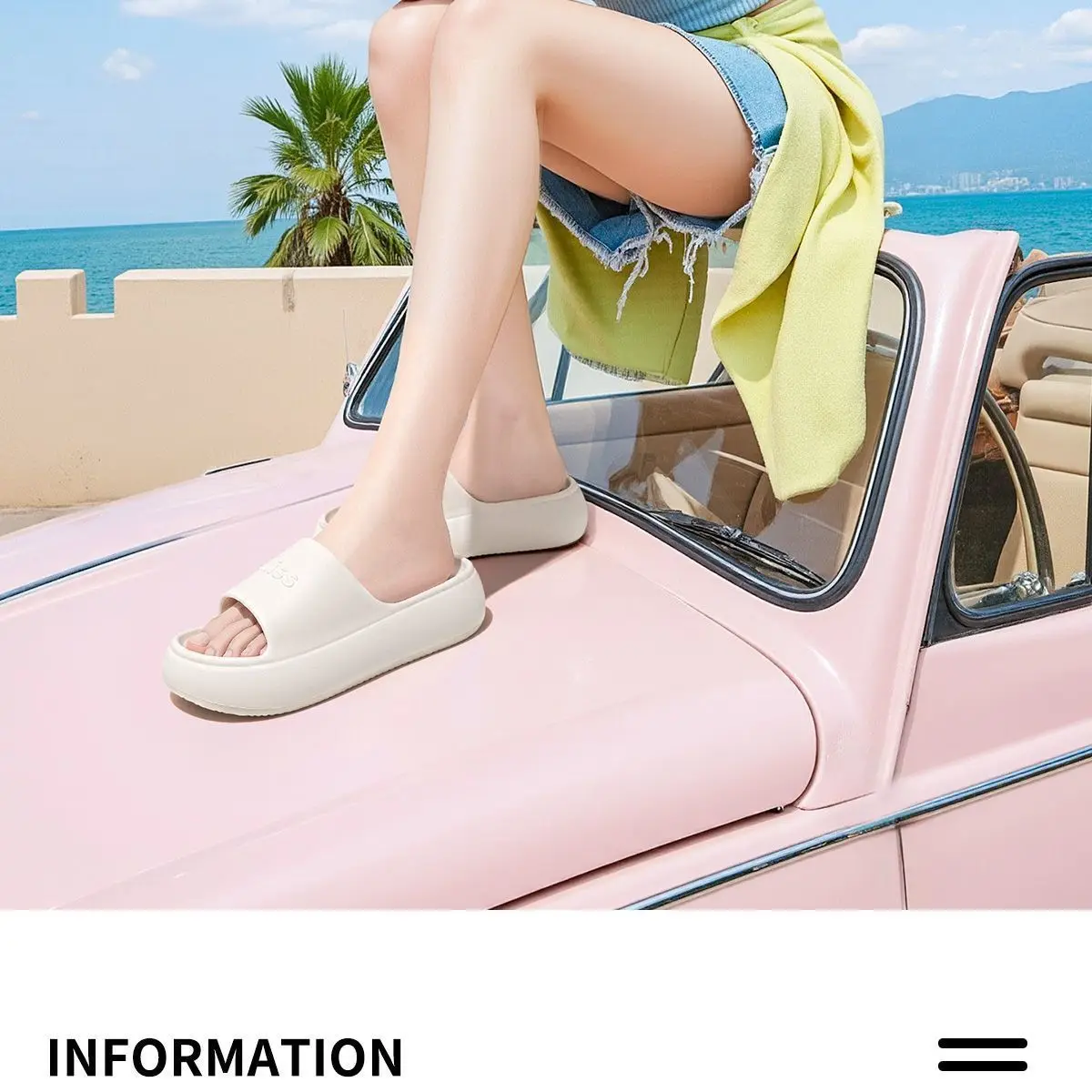 

Women's Platform Slippers 2025 New Design Soft Thick Sole Non Slip Sandals Easy Clean Beach Shoes