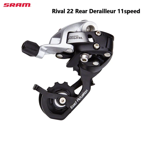 Imagen 1 del producto Sram Rival 22 Desviador trasero Jaula mediana Desviador de bicicleta de carretera de 11 velocidades GS Desviador trasero negro