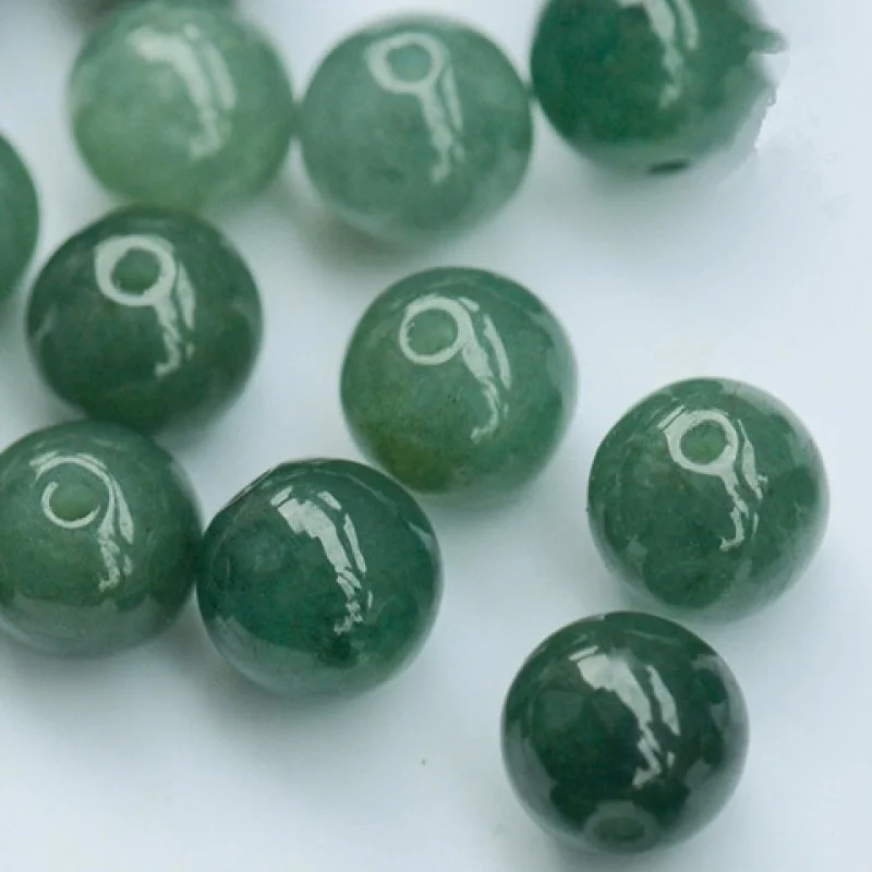 

Natural a-Level Bracelet Bead Necklace Ice Waxy Kinds Oil Pendant Loose Jade Beads Green