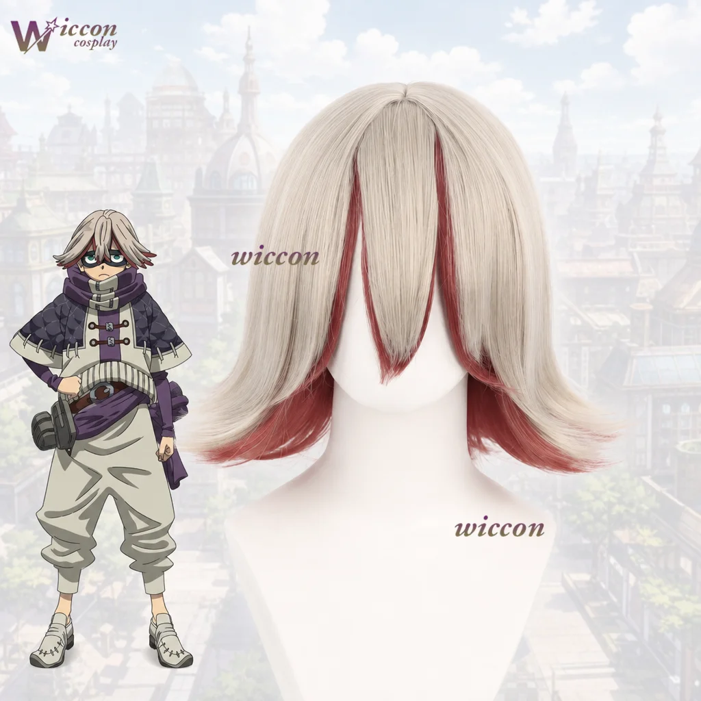 

Ani Cos Gachiakuta Fu Orostor cosplay Wig Mixed Color Ahfu Oros Anime Manga Heat Resistant Nature Hair Halloween Character