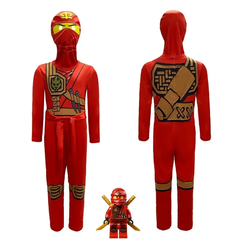 SN88 Role Playing Costume Boy and Girl Jumpsuit Set Halloween Christmas Party Street Costume Ninja Anime Samurai Suit*#2@5