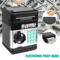 Mini Safe Coins Cash Saving Money Box Counter Electronic Password Money Box Child Gift Automatic Code Key Lock Piggy Bank