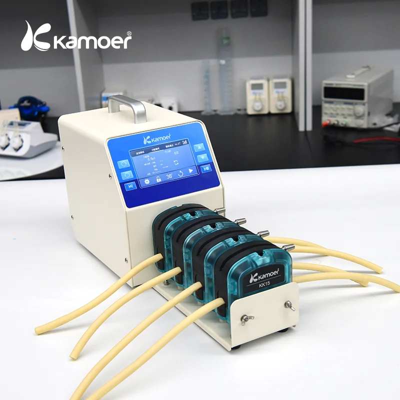 

Kamoer AIP 220V 4 or 5 Pump Heads Multiple Control Mode Intelligent Large Flow ferrous chloride Peristaltic Pump