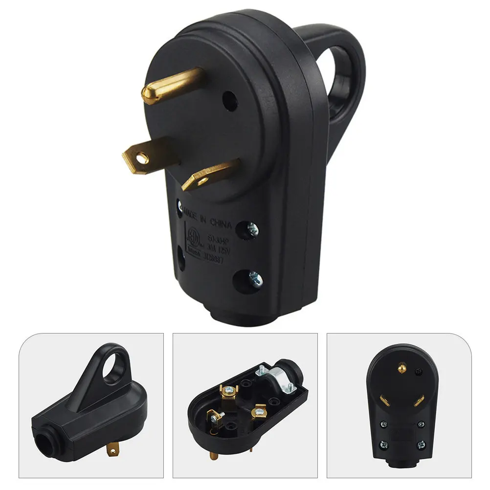 

30 Amp Rv Male Plug Replacement with Handle Detachable Design 5 Square Meter Wire Support W Neutral X Thermal Conductor