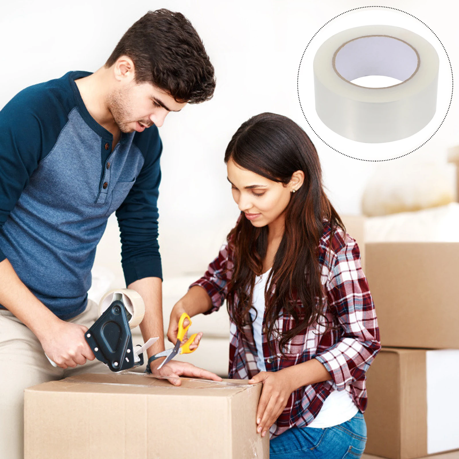 Silent Tape Premium Material Lightweight Compact Reduce Noise Home Supplies Shop DIY Box Package Clear Sealing Packing Adhesive