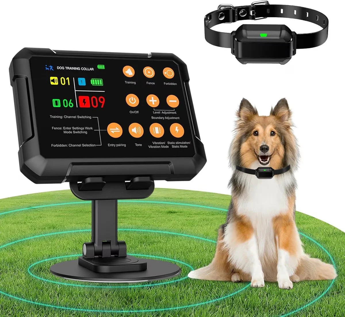 Patented New Product 10-120 FT Accuracy Distance Pet Fencing System Dog Shock Collar Fence GPS Wireless Dog Electric Fence