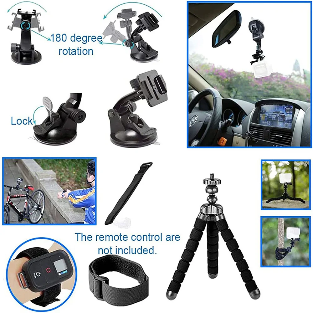 Upgrade New for GoPro Accessories Kit for GoPro Hero 12 11 10 9 8 7 6 5 Black Mount for Yi 4k Mijia Case for Sjcam Action Camera