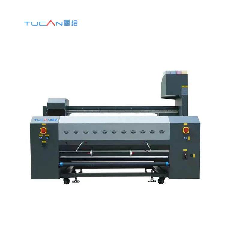 1.25m Large Format I3200 Dual Print Dye Sublimation Direct To Textile Fabric Flag Printer