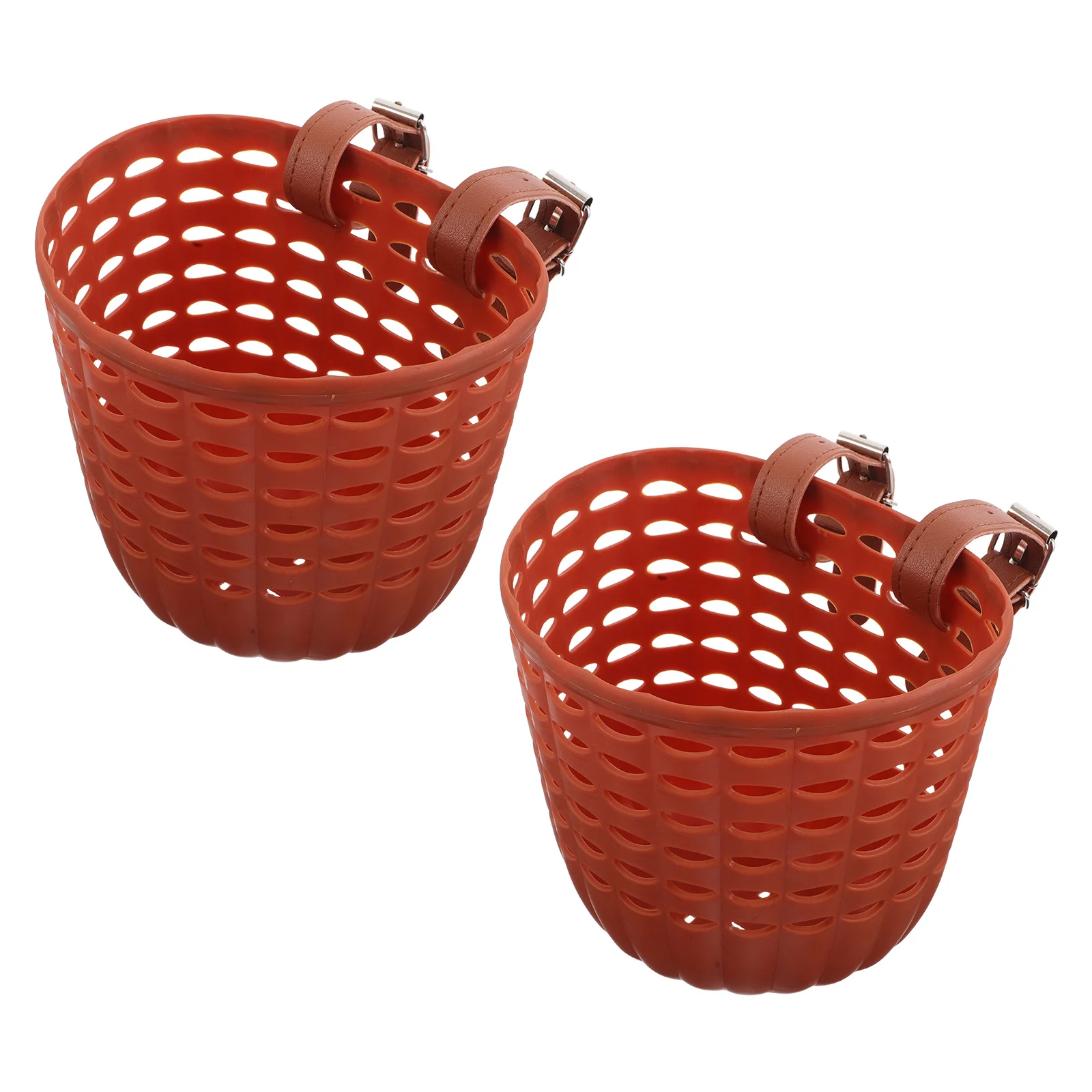 2Pcs Plastic Bike Basket Front Handlebar for 's Bicycle Scooter Tricycle Outdoor Riding Storage Container