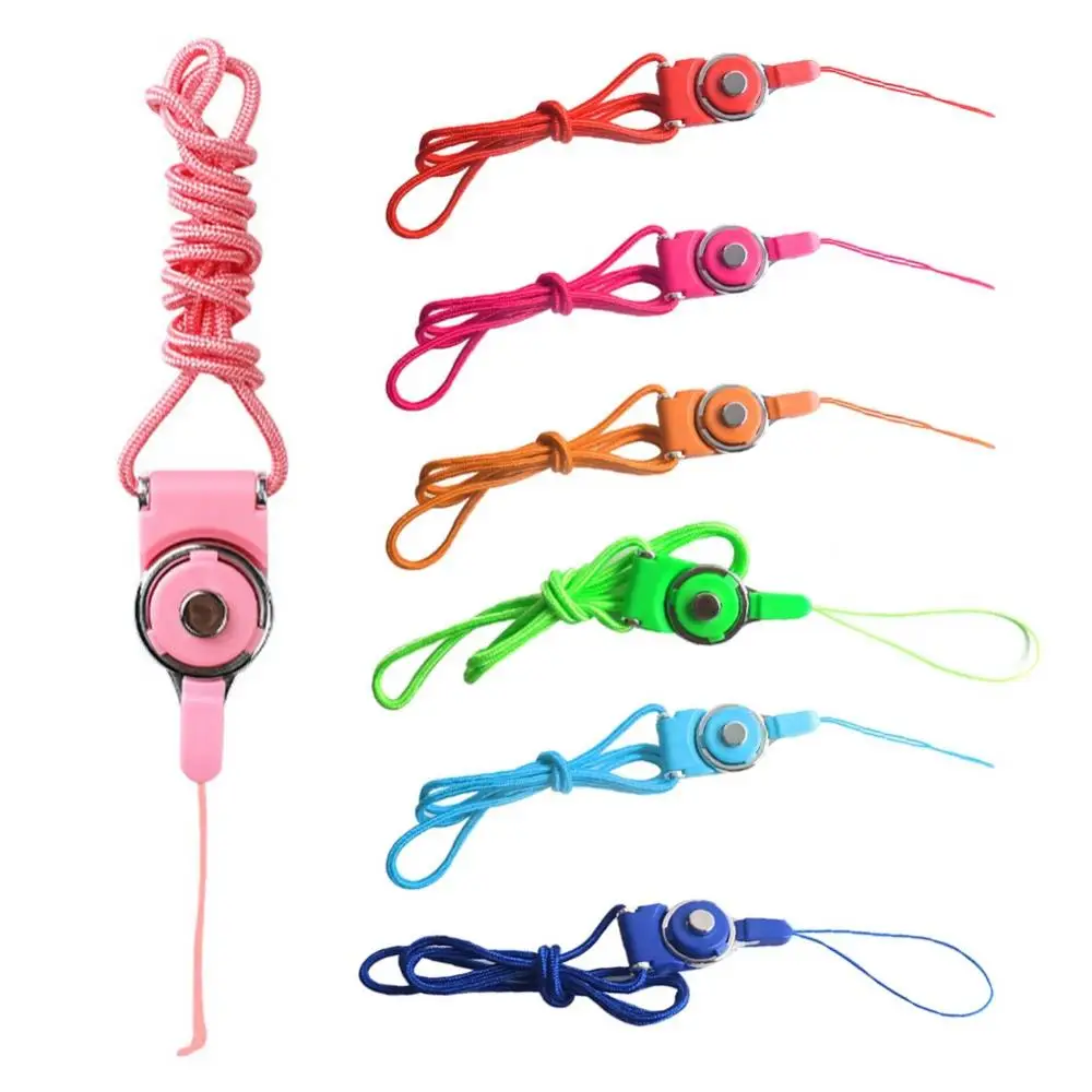 Detachable Lanyard Hanging Phone Straps Rope Braided Buckle Universal Mobile Rotating Long Phone Case Strap Finger Holder Neck