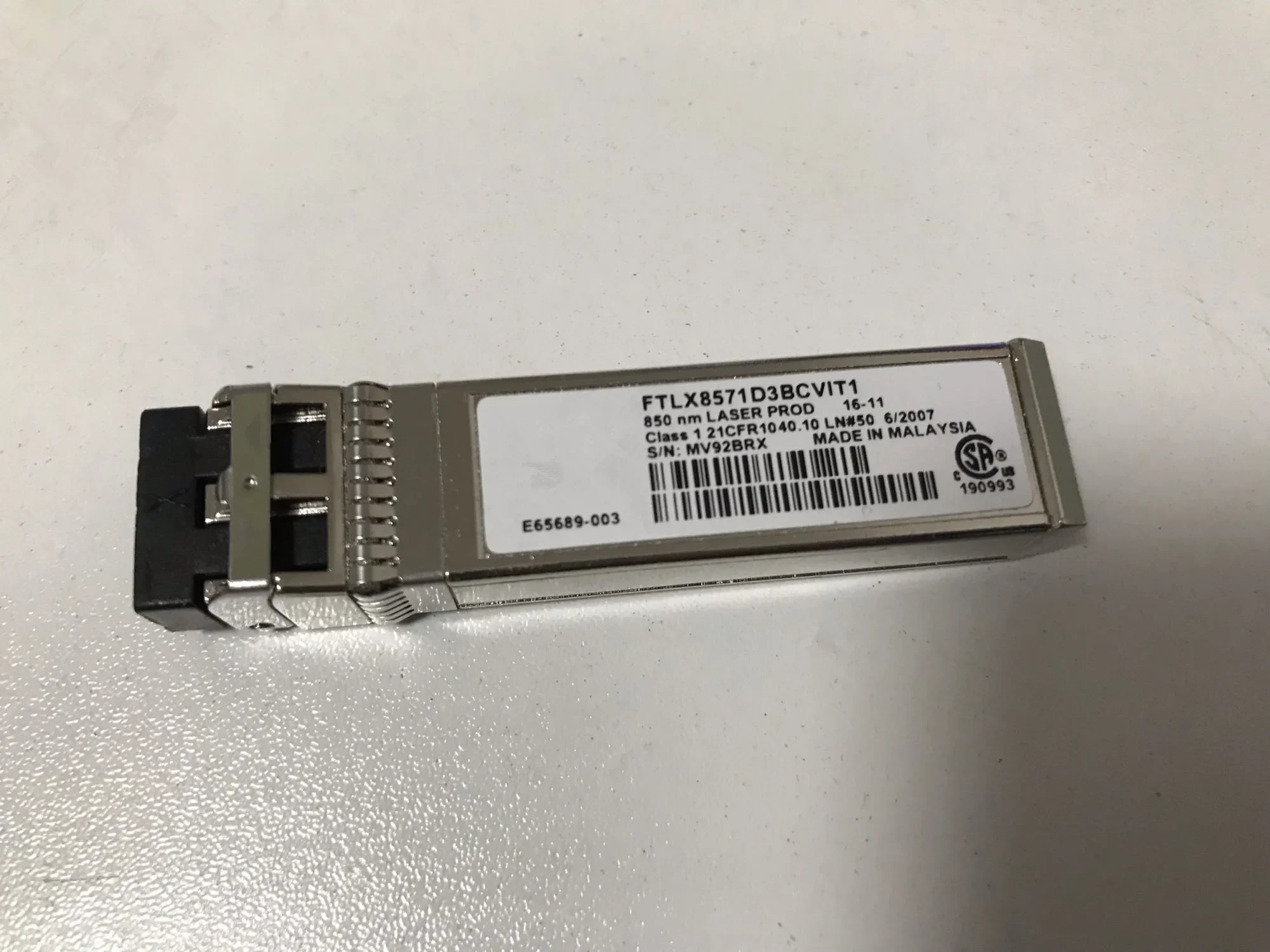 

850NM SR10g sfp+ fiber transceiver/FTLX8571D3BCVIT1/850nm 0.3KM 10G/E65689-003/network adapter general purpose switch