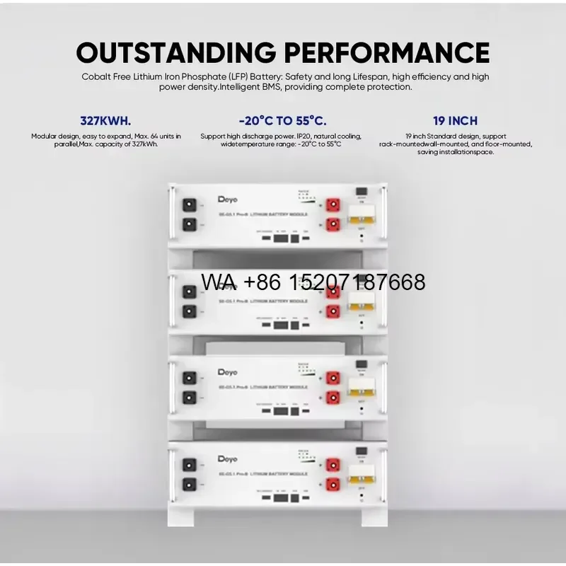 Wmwmnu EU Stock Deep Cycle 6000 Times LiFePo4 Battery for Deye ESS SE-G5.1Pro-B Portable 100Ah 5.12KWh Lithium Iron Phosphate