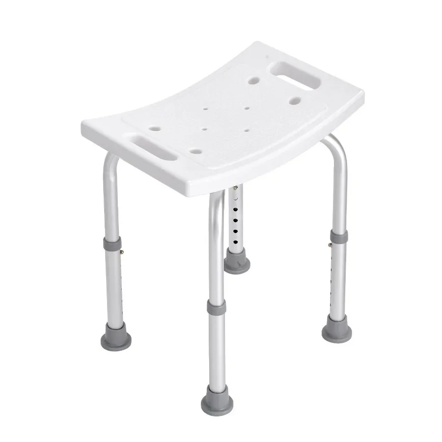 

VEVOR Chair Adjustable Height Stool with Built-in Handles Shower Seat for Inside Shower or Tub Non-Slip Bench Bat