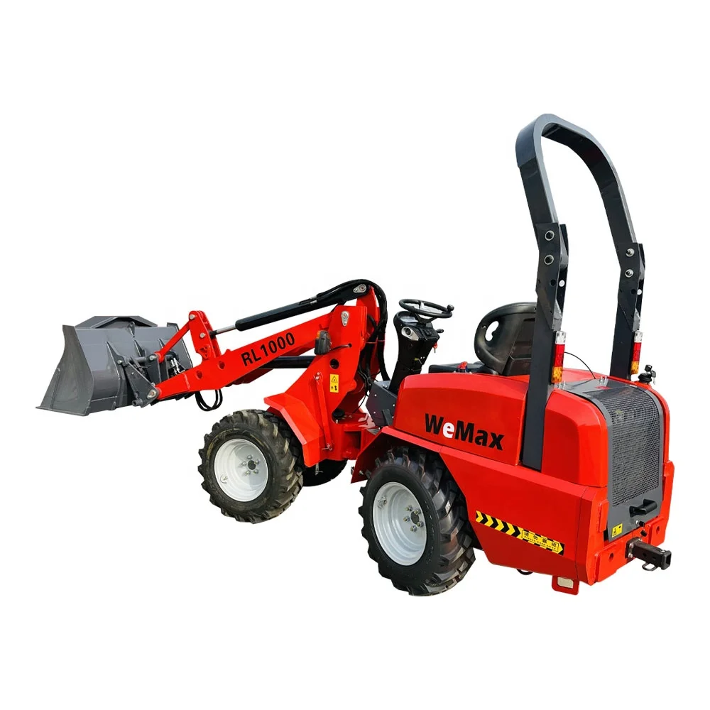 Rima Construction Machine 1000 kg Loading Mini Small Skid Steer Wheel Front Mini Loader