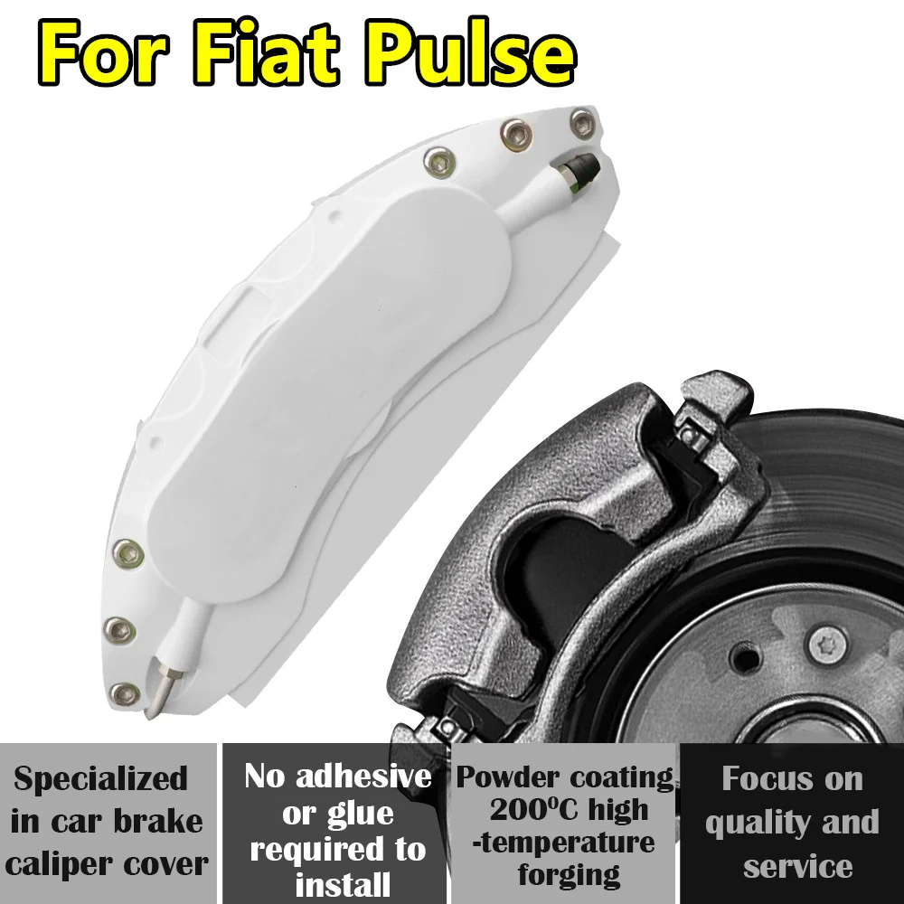 For Fiat Pulse Car Brake Caliper Cover Aluminum Alloy Metal Kit