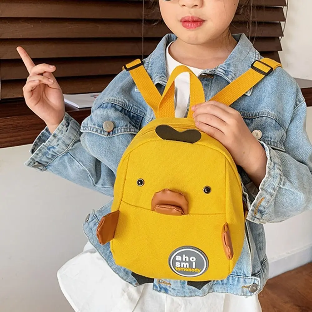 Unique Cartoon Duck Toddler Backpack Lightweight Large Capacity Children's School Bag Nylon Cute Cartoon Shoulder Bag Student