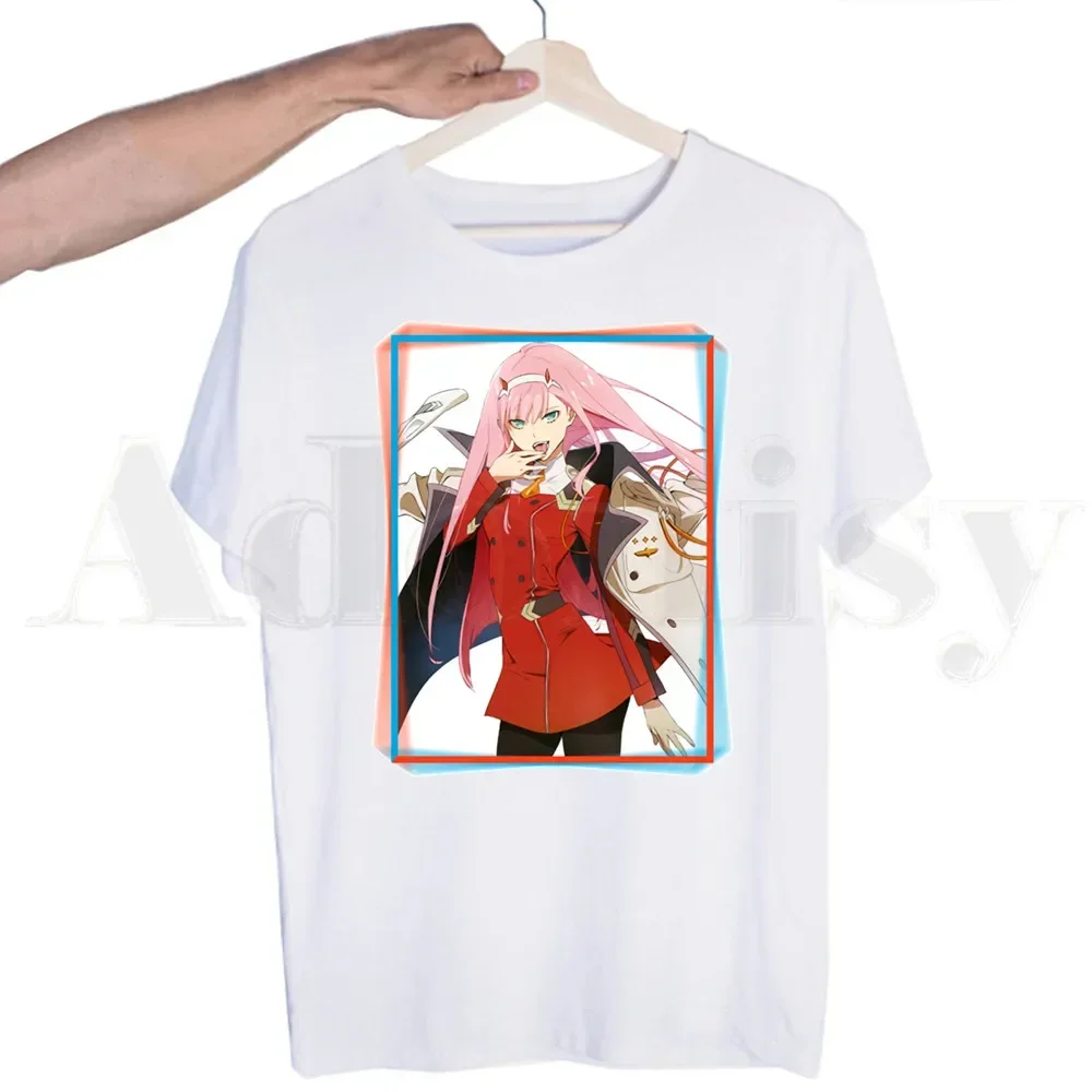 Zero TWO Darling In The Franxx Anime 02 Harajuku Short sleeves T-shirt Men Print T shirt Men Tops Tees Men\'s T-shirt