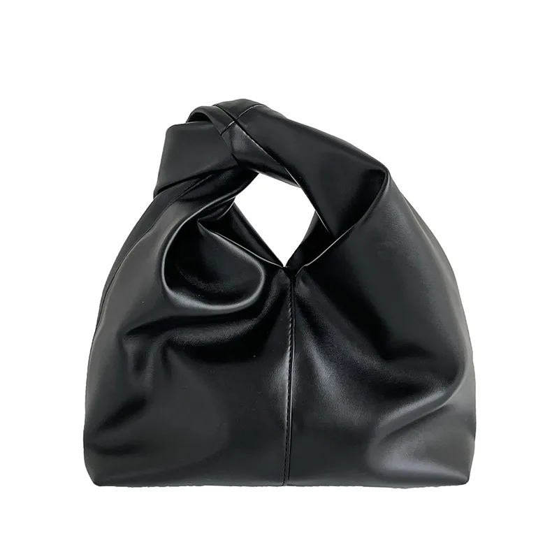 New versatile commuter handbag niche design fashion handheld senior texture soft leather pleated cloud bag