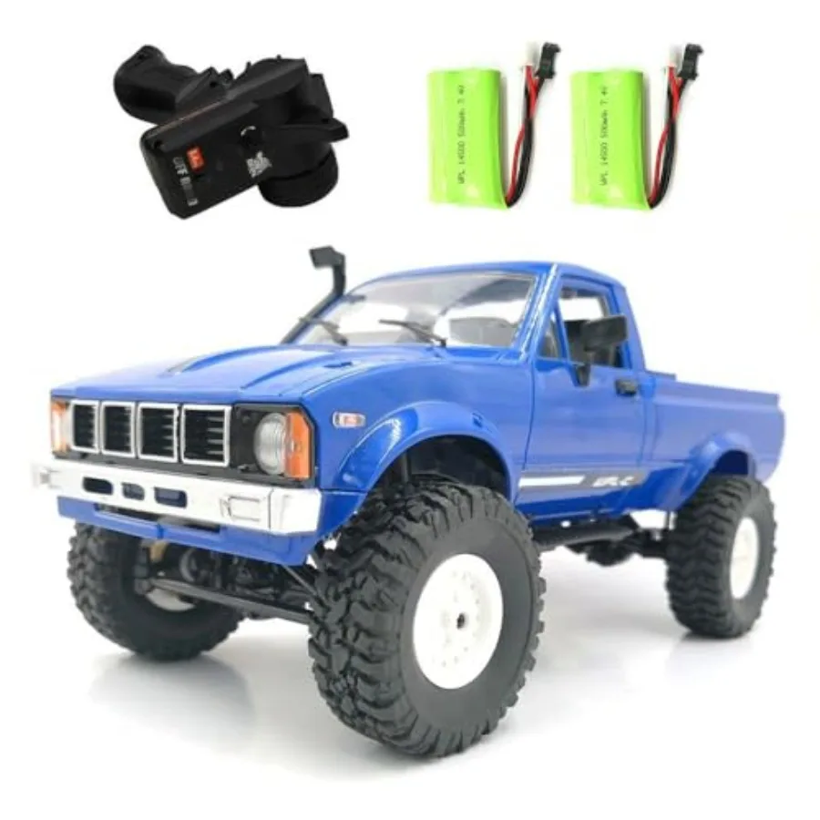 

Радиоуправляемый внедорожный пикап-краулер 1/16 масштаба 4x4 RTR с пропорциональным управлением 2,4 ГГц, LED-подсветкой, двумя аккумуляторами, для всех типов местности