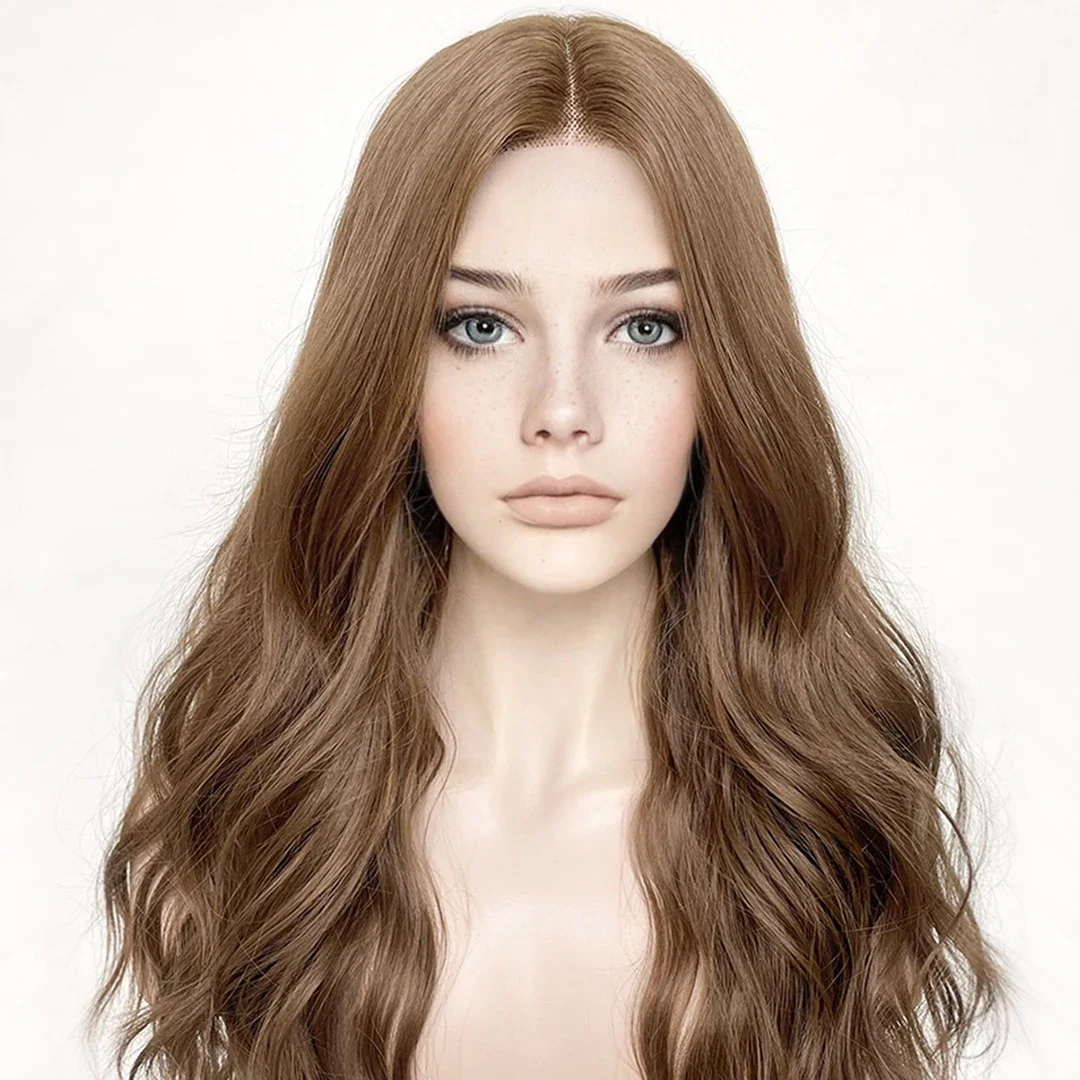 

Soft 200Density Blonde Brown Wave HD Lace Jewish 5x5 Silk Base European Human Hair Wig For Women BabyHair Gluelesss Preplucked