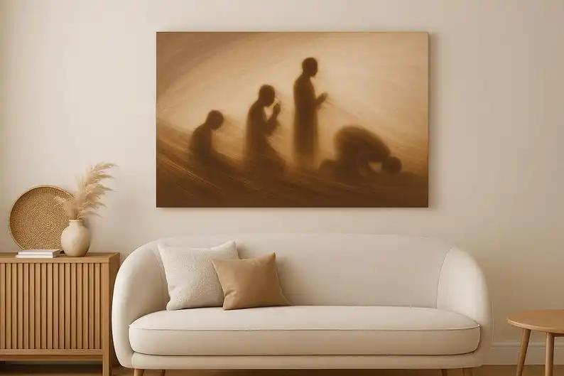 

2D/Flat Large Islamic Canvas Wall Art, Frameless Arabic Calligraphy Quran Print, Minimalist Wall Art, Ramadan Decor, Eid Gifts