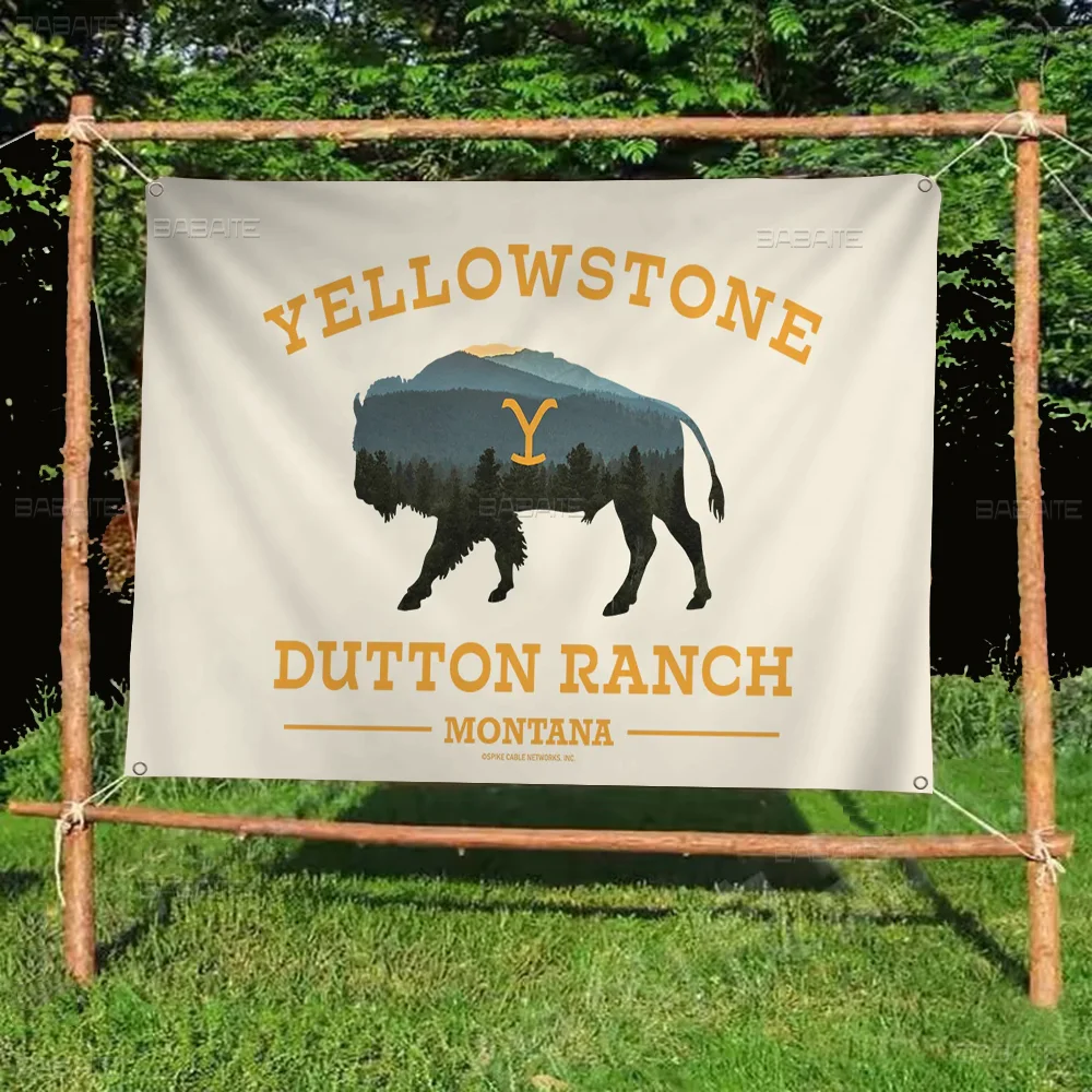 يلوستون داتون مزرعة صغيرة الحجم التشجيع راية اليد سحبت العلم أعلام الغلاف الجوي في الهواء الطلق